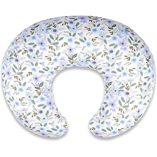 Nursing Pillow for Breastfeeding & Bottle Feeding - Ergonomic C-Shape Design with Breathable Filling & Removable Washable Cover, Supports 0-18 Months (Feeding, Tummy Time, Sitting), Hypoallergenic