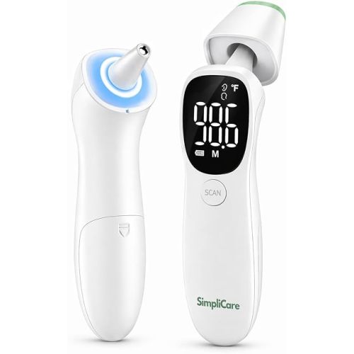 Baby Thermometer, FDA 510(k) Cleared Ear Thermometer for Kids Adults Infants, Baby Essentials, Ear & Forehead Thermometer (Touch), 2-in-1 Dual Mode, Digital Ear Thermometer (AET-R842)