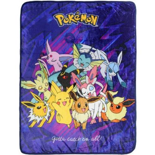Pokemon Eevee Evolution Pikachu Throw Blanket 46"x60" Soft Fleece Throw Blanket