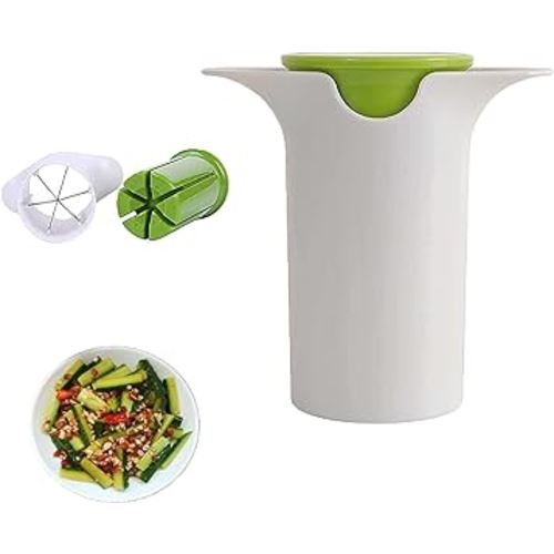 UGpine Cucumber Manual Slicer Carrot Grape Tomato Strawberry Cutter,Creative Multi-functional Kitchen Tools Fruit and Vegetable Chopper Fruit Dispenser for Pizza Salad Potato Chips Prepare Dishes