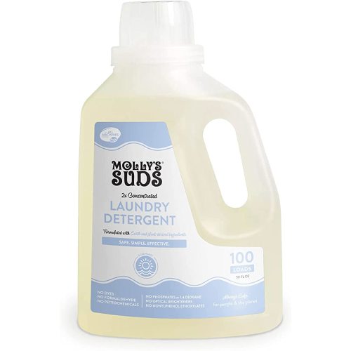 Molly's Suds Liquid Laundry Detergent | Natural Laundry Detergent Soap for Sensitive Skin, 2x Concentrated, High Efficiency (HE) | Ocean Mist - 100 Loads