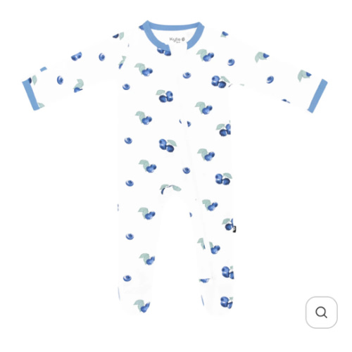 Zippered Footie in Blueberry