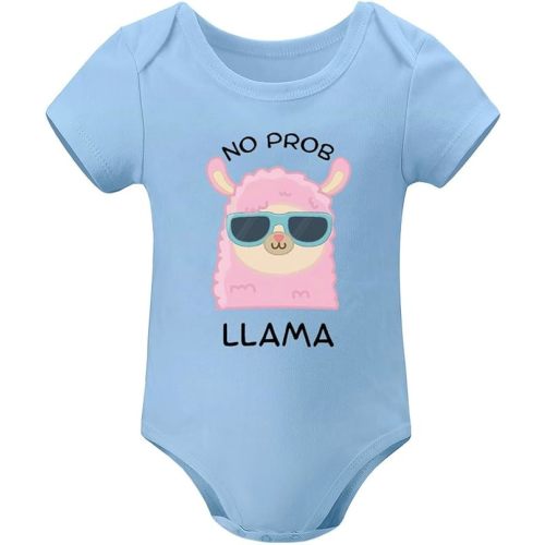 No Prob Llama Onesie Funny Cute Infant Boys Girls Creeper One-piece Bodysuit Outfit Romper