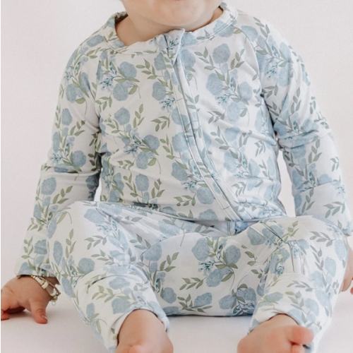 Infant Romper in Blue Floral