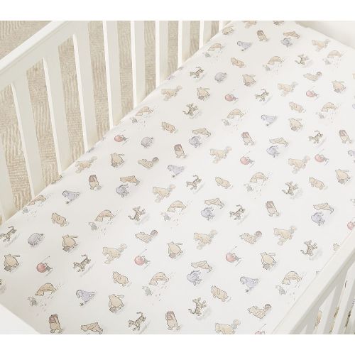 Winnie the Pooh Allover Icon Organic Cotton Crib Fitted Sheet