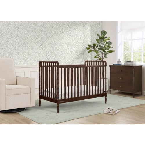 Lily 4-in-1 Convertible Crib | 4 in 1 crib convertible, Brown jenny lind crib, Dark wood crib