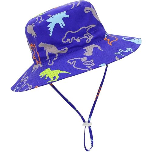 Baby Sun Hat UPF 50+ Sun Protective Toddler Bucket Hat Summer Kids Beach Hats Wide Brim Outdoor Play Hat for Boys Girls