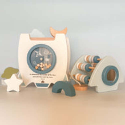 Galactic Glory Starship - Wooden Shape Sorter Toy · Kingdom Come Co.