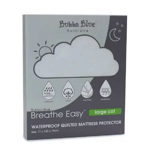 Bubba Blue Quilted Mattress Protector Cot Large | Baby Bunting AU