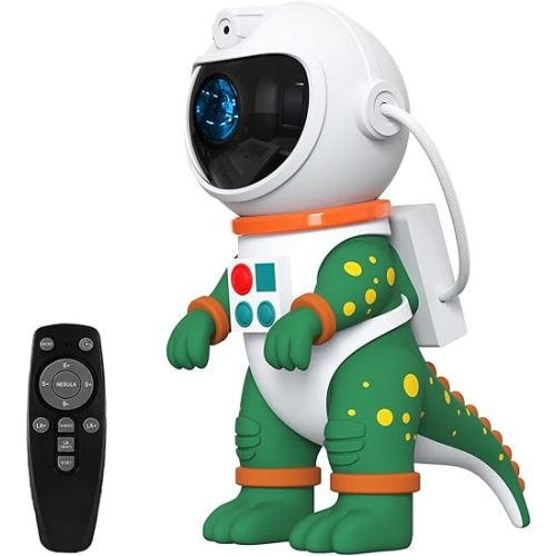 PANAMALAR Dinosaur Star Galaxy Projector, Astronaut Galaxy Light Projector 360 Rotation with Remote Control/Nebula Effect/Timer, Starry Sky Night Light Projector for Kids Bedroom Christmas Party
