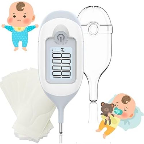 Rectal Thermometer for Babies, Fast and Accurate Digital Rectal Thermometer - Get Instant Temperature Readings with 10-Second Response Time - Perfect for Home Care Use