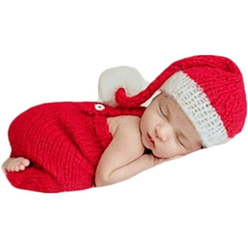 Newborn Photography Props Baby Photo Props Christmas Outfits Newborn Photoshoot Romper & Xmas Santa Claus Red Hat