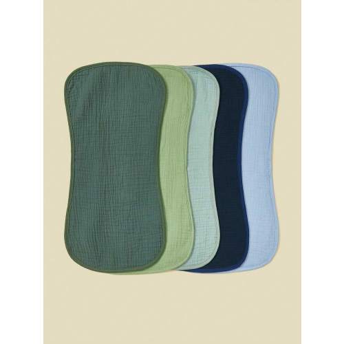 5pcs/Pack Cotton Muslin Baby Bibs For Boys & Girls, Soft Burp Cloths With Flower, Whale Prints | SHEIN USA