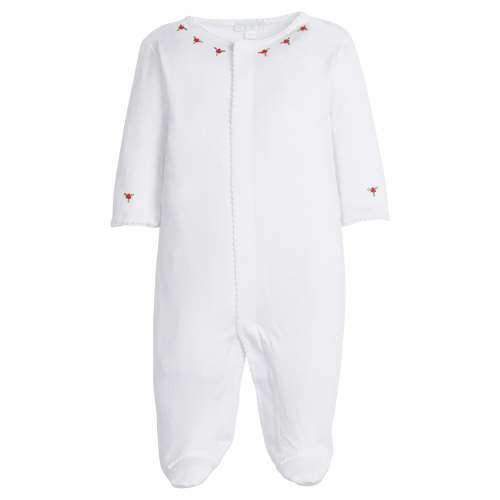 Embroidered Footie - Holly