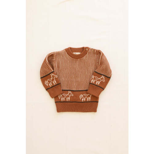 knit sweater - hazelnut pony – New Grain Goods