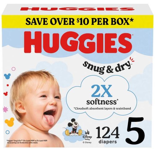 Huggies Snug & Dry Diapers - Size 5 - 124ct