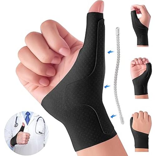 Wrist Thumb Brace Mommy Compression Stabilizer Waterproof Thumb Spica Splint for Arthritis,Trigger Finger,De Quervains Tenosynovitis,Tendonitis,CMC Joint Pain and Support-Women Men-Left or Right Hand