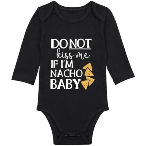 Funny Baby Bodysuit Nacho Baby Infant Newborn Do Not Kissme If Im Nacho Unisex Romper