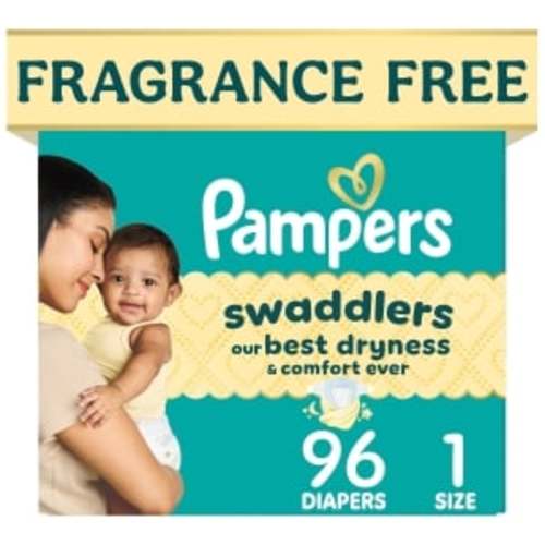 Pampers Swaddlers Size 1 Diapers, 96 ct.