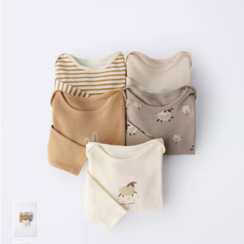 FIVE-PACK OF SHEEP BODYSUITS - Multicolored | ZARA United States