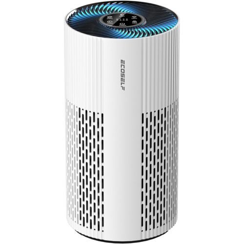 Air Purifiers for Home Large Room Cover Up to 1500 Ft² with True HEPA Filter, 20dB Sleep Mode, 360° Air Intake & Outlet, Air Cleaner for Bedroom Pets, 7 Color Light, HAP604, Bright White