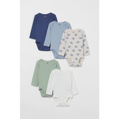 5-pack Long-sleeved Bodysuits