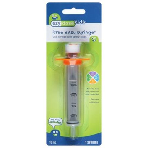 Ezy Dose Kids True Easy Oral Syringe 10 mL for Liquid Measurement and Medication Use, 1 Each