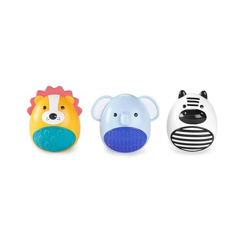 Skip Hop Baby Toy Maracas Jungle Beats Egg Shaker Musical Toy 3-Piece Set