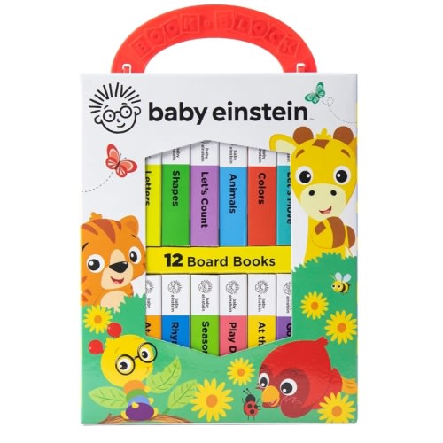 Baby Einstein - My First Library Board Book Block 12-Book Set - First Words, Alphabet, Numbers, and More! - PI Kids