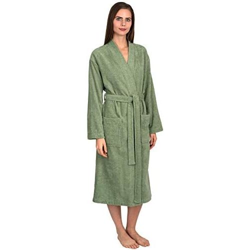 TowelSelections Womens Robe 100% Cotton Terry Cloth Shower Robes for Women Soft Kimono Towel Bathrobe for Women