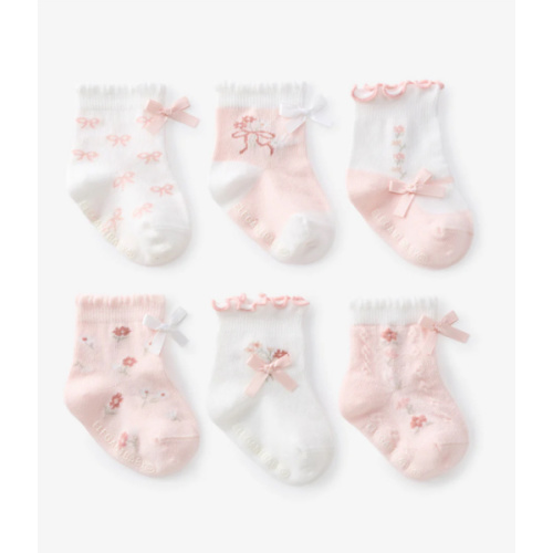 Fleur de Provence Non Slip Baby Socks 6 pk – Elegant Baby