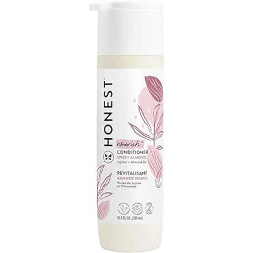 The Honest Company Silicone-Free Conditioner, Gentle for Baby, Naturally Derived, Tear Free, Hypoallergenic, Sweet Almond Nourish, 10 fl oz