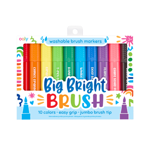 Big Bright Washable Brush Markers - Set of 10