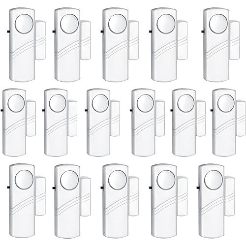Security Door Window Alarm, 90DB Wireless Sensor Door Window Burglar Alarm, Door Alarms for Kids Safety, Easy Installation Doorbell Alarms for Office House Window Pool (16 Pack)