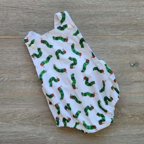 Hungry Caterpillar Romper, Caterpillar Outfit, 1st birthday playsuit, Summer Romper, Overall Romper, Hungry Caterpillar Boys Overalls ,