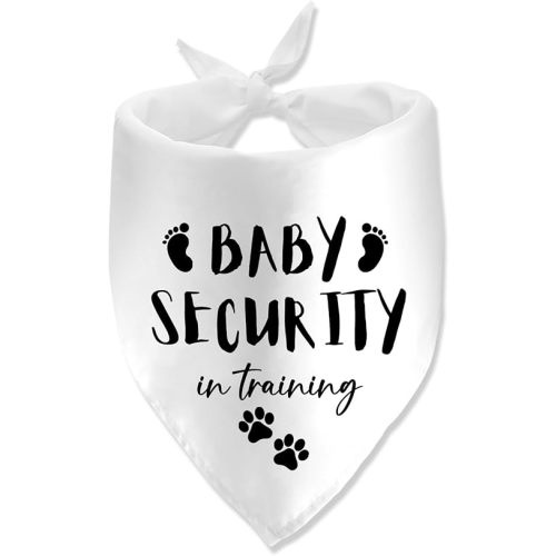 Baby Security in Training Printed Dog Bandana Pet Scarf Dog Pregnancy Announcement Bandana Pregnancy Dog Bandana for Dogs Pet Accessories for Dog Lovers Pregnancy Reveal Ideas