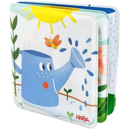 HABA Magic Rain Bath Book – Color Changing Soft Baby Book and Waterproof Bath Toy for Sensory Water Play for Toddlers