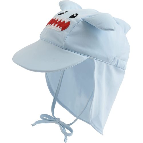Cuddle Club Infant Sun Hat UPF 50+ UV Protection Hat Baby Summer Essentials, Shark Medium