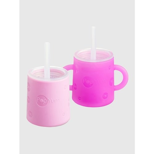 PopYum Baby and Toddler Silicone Training Cup 2-Pack