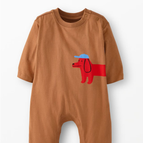 Baby Long Sleeve Oversized Graphic Romper