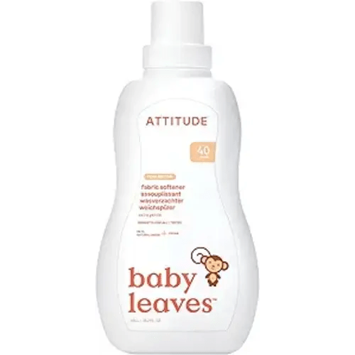 ATTITUDE Baby Fabric Softener, Plant and Mineral-Based Ingredients, HE Compatible, Vegan and Cruelty-free Laundry and Household Products, Pear Nectar, 40 Loads, 33.8 Fl Oz