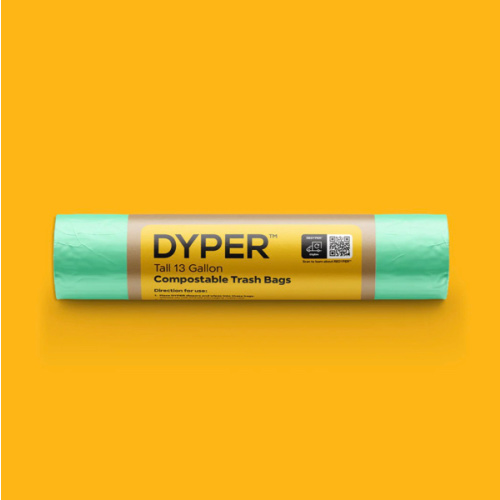 Strong Compostable Trash Bags | 13 Gal Kitchen & Diaper Use | DYPER