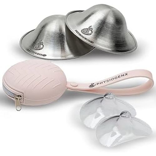 Silver Nipple Shield Breastfeeding Care Kit & Nipple Covers for Nursing Newborn Set – OB/GYN Designed Silver Nursing Cups with Breast Shields for Nursing & Carry Case