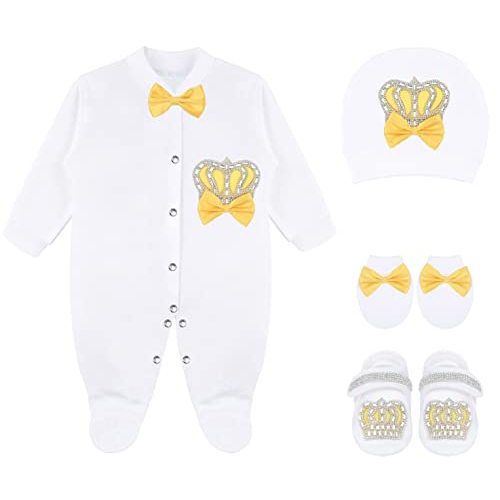 Lilax Baby Girl Newborn Jewels Layette 4 Piece Gift Set