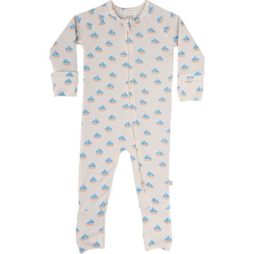 Modal Convertible Footie Pajamas, Sailboats - Dear Hayden | Maisonette