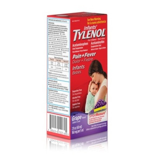 Infants' Tylenol Pain Reliever+Fever Reducer Liquid - Acetaminophen - Grape, Size: 2 fl oz