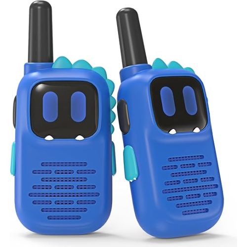Walkie Talkies for Kids with Dinosaurs Silicone Sleeve, Toys for 3-7 Year Old Boys Girls, Kids Walkie Talkies 1000FT Range 2 Channels 2 Way RadioToy Gifts for 5-8 Year Old Boys Girls