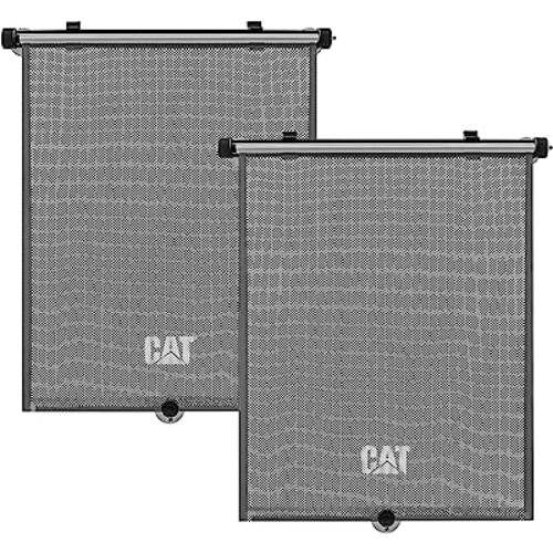 CAT® Window Shades Car Accessories - Car Shades for Back Windows Baby Visor - Retractable Window Blinds for SUV, Truck, & Car Sun Shade Window Screen - Car Window Shade for Baby - 14in x 19in 2-Pack