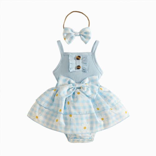 Gubotare Baby Clothes Unisex Infant Newborn Baby Girl Outfit Clothes Long Sleeve Lace Mesh Tulle Tutu Romper Dress Birthday Party 0 3 6 9 12 18 24 Months (Sky Blue,3-6 Months)
