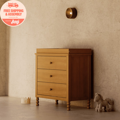 Art of Nursery by Storkcraft Rio 3 Drawer Chest with Removable Infant Changing Topper, Almond